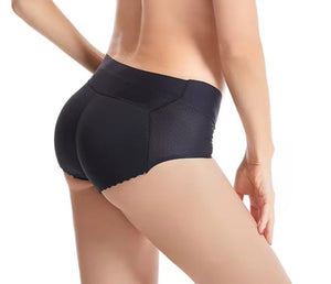 شورت نسائي مبطن لتشكيل الجسم، للعمل، أسود