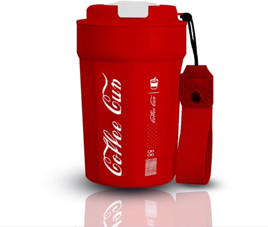Travel Mug Thermal Coffee Cup Double Wall Stainless Steel Insulated Reusable Keeps Drinks Hot or Cold Leak-Resistant Lid Car Cup Holder Friendly For Outdoor Sports And Car Travel (Red) - image 1