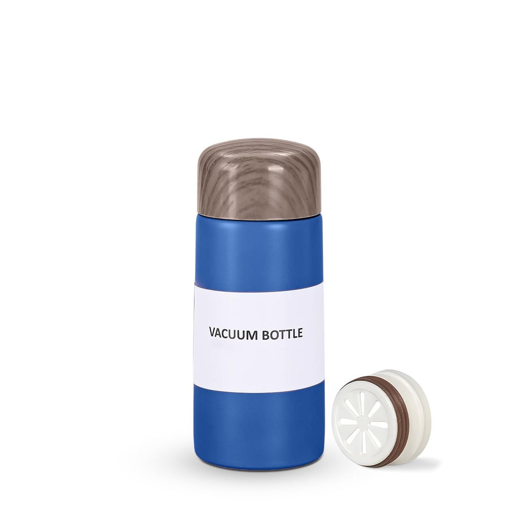 Stainless Steel Water Bottle 150ml, Mini Vacuum Insulated Flask with Secure Lid, Pocket Travel Cup for Hot and Cold Drinks, Coffee and Tea (Dark Cerulean) - image 1
