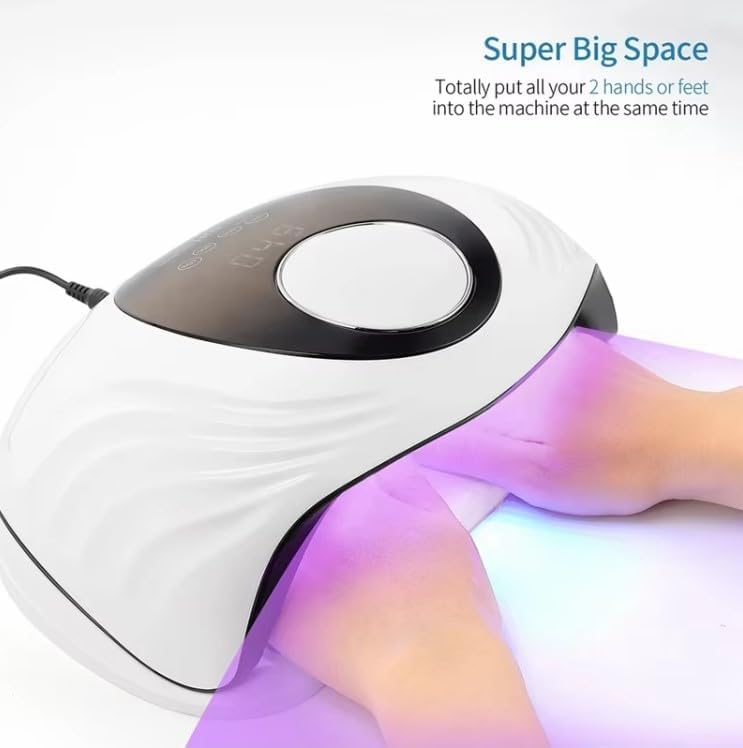 UV LED Nail Lamp 120W, Gel Nail Polish Dryer with Timer for Manicure and Pedicure, Home and Nail Salon Use, White - image 5