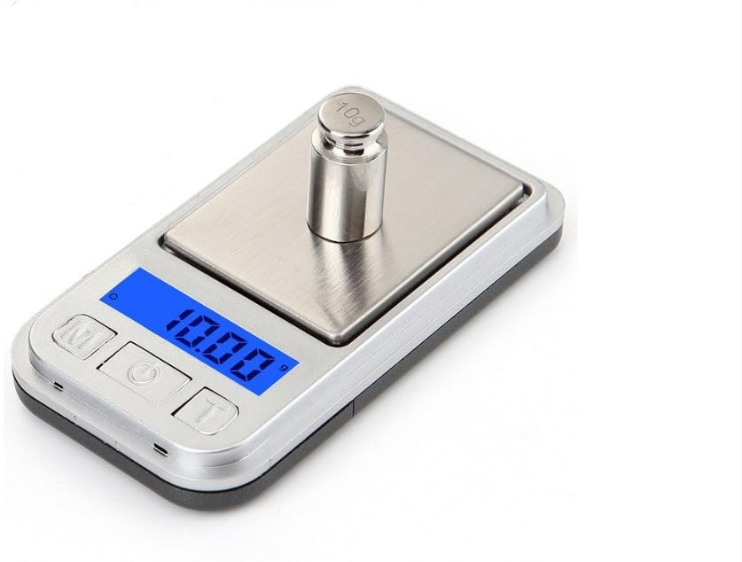 Digital Scale 200g x 0.01g, Mini Pocket Jewelry Gram Scale with LED Display and Protective Cover for Gold, Silver, Coins and Small Items, Black and Silver - image 1