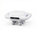 Massage Gun with 6 Heads, Handheld Low-Noise Vibration Body Massager for Back, Neck, Shoulders, Arms and Legs, Portable Muscle Relaxation Device, JBY-328, White - image 1