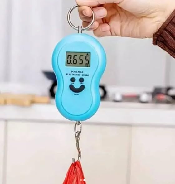 Digital Luggage Scale Portable Hanging Scale 50kg Backlit LCD Hook Weight Electronic Travel Home (Orange) - image 6
