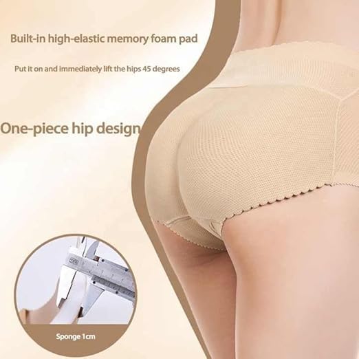 Shapewear for Women Tummy Control Seamless High Waist Butt Lifter Padded Hip Enhancer Shorts Plus Size Mesh Breathable Underwear 120-140kg Beige L - image 3