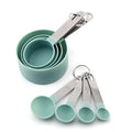 Measuring Cups and Spoons Set, 8-Piece Stackable Baking Measure Set with Stainless Steel Handles for Dry and Liquid Ingredients, BPA-Free, Green - image 1