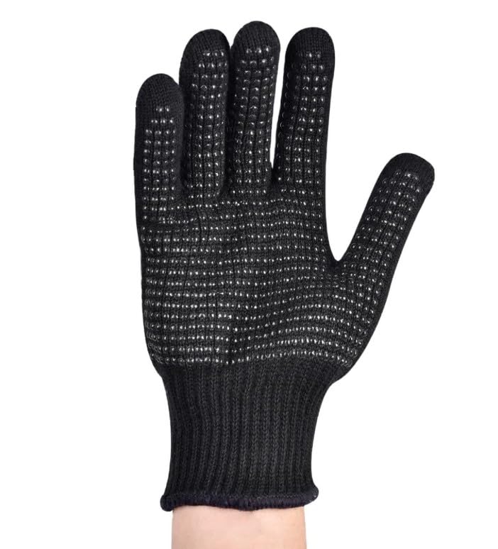 Heat Resistant Glove for Hair Styling, Non-Slip Silicone Grip Mitt for Curling Iron, Hair Straightener and Curling Wand, Breathable Reusable One-Size Hand Protector - image 1