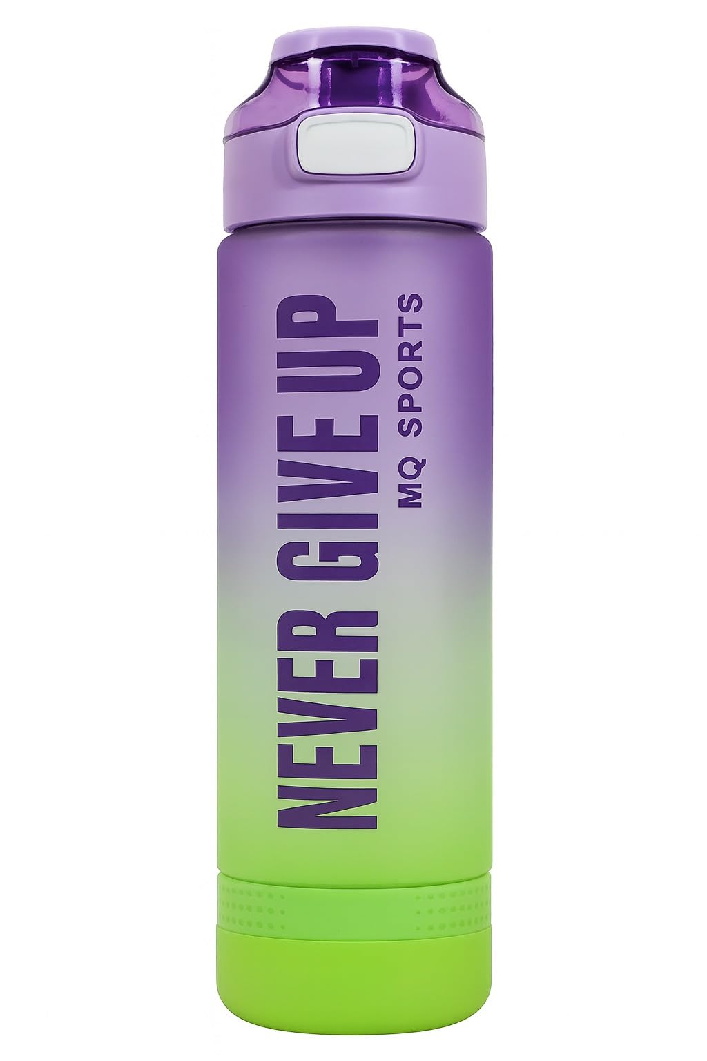 Water Bottle With Straw Lid 1L Bpa Free Leak Proof Reusable Portable Durable For Gym Travel School Home Outdoor Sports Flask With Carry Handle (Purple & Green) - image 1