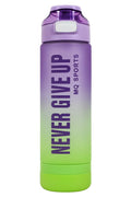 Water Bottle With Straw Lid 1L Bpa Free Leak Proof Reusable Portable Durable For Gym Travel School Home Outdoor Sports Flask With Carry Handle (Purple & Green) - image 1