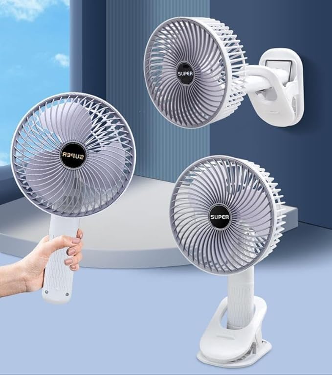 Desk Fan Usb Mini Fan 4 In 1 Clip On And Handheld Portable Fan 1 Speed 360° Rotating Quiet Desktop Cooling Usb Powered Energy Saving For Home Office Travel - image 7