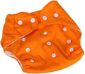 Baby Cloth Diaper Reusable Cotton Pocket Nappy Adjustable Washable Waterproof Breathable Soft Insert Friendly For Newborn Infant Toddler 0-3 Years (Orange) - image 1