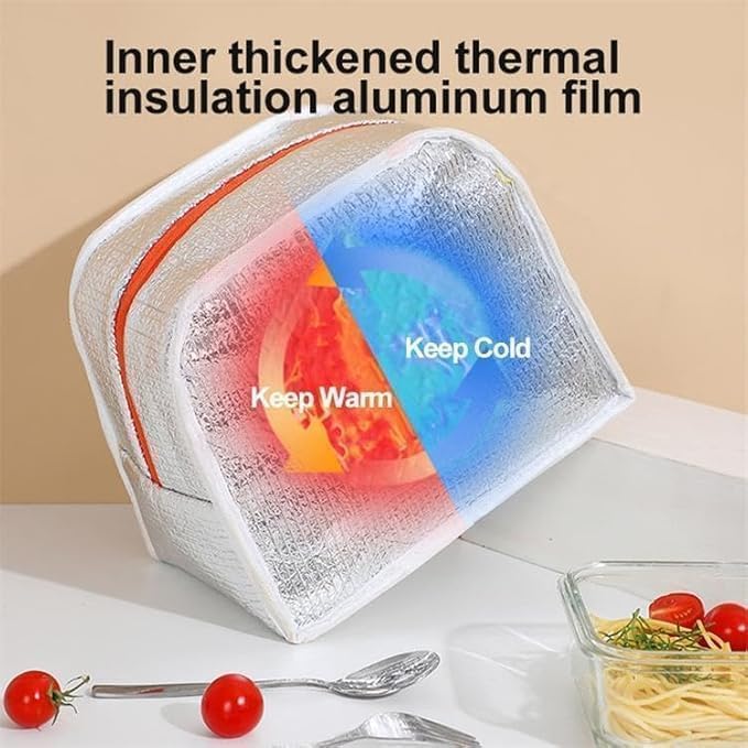 Lunch Bag 1.5 L, Waterproof Portable Compact Food Storage Tote for School, Snacks, Travel, Picnic and Daily Use, (Black) - image 3