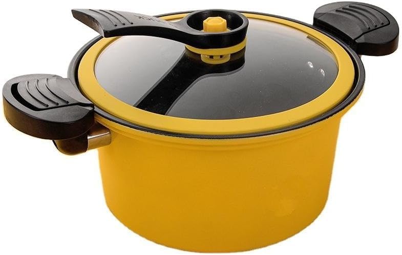 Fryer Pan With Lid 3.5L Non Stick Cooking Pot With Handle 22cm Kitchen Pan For Indoor Outdoor Use Heat Resistant Easy To Clean Healthy Low Fat Cooking Gadgets - image 7