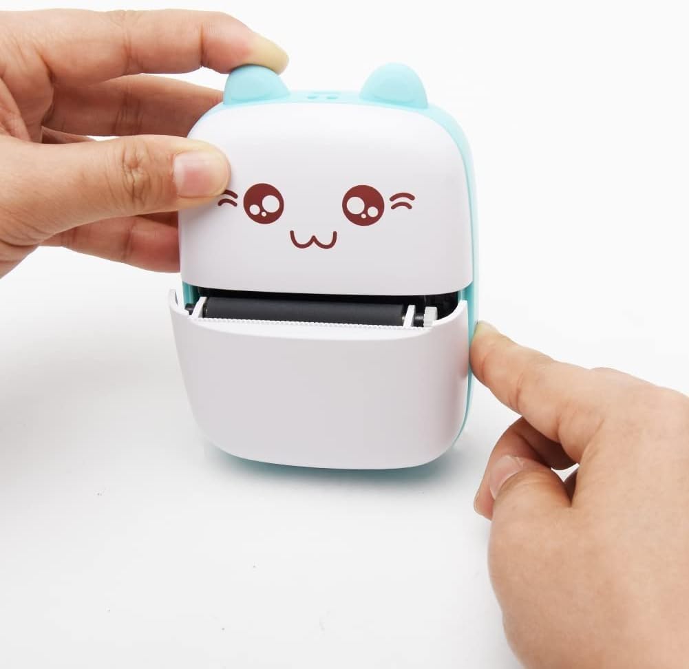 Mini Printer, Bluetooth Thermal Pocket Printer with Inkless Printing for Photos, Stickers, Notes and Labels, Portable Wireless Device for Android and iOS, Blue - image 6