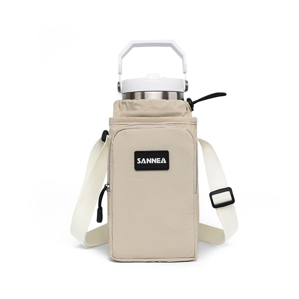 Insulated Lunch Bag 1L Thermal Tote, Waterproof Leakproof Small Cooler for Work School Travel Picnic Hot Cold Meals BB-533 (Beige) - image 1