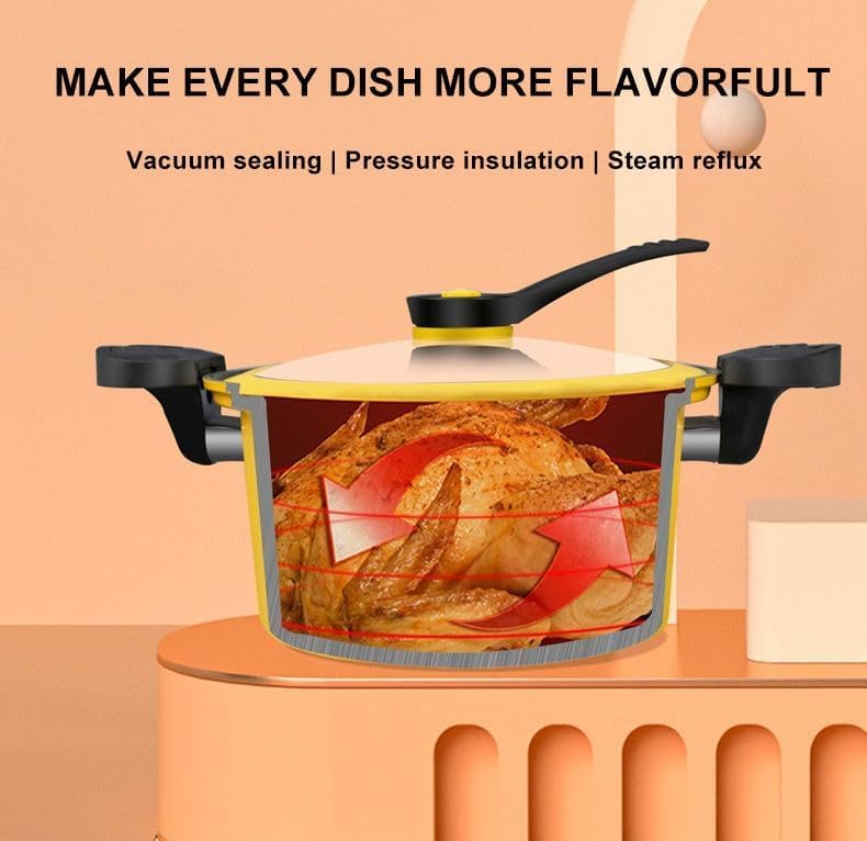 Fryer Pan With Lid 3.5L Non Stick Cooking Pot With Handle 22cm Kitchen Pan For Indoor Outdoor Use Heat Resistant Easy To Clean Healthy Low Fat Cooking Gadgets - image 2