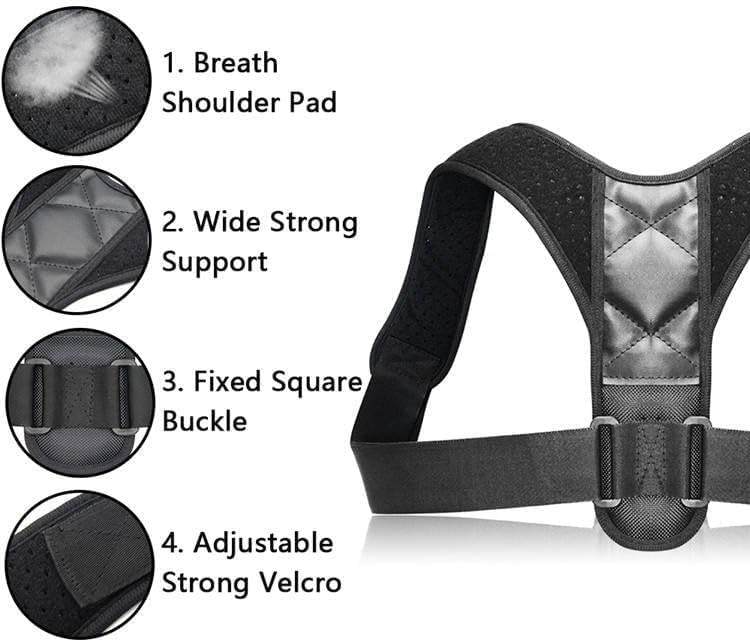 Posture Corrector Back Brace for Women and Men, Adjustable Shoulder Support, Upper Back and Clavicle Alignment, Breathable Spine Support, Invisible Under Clothes, Size: Medium, JQ-2034 - image 2