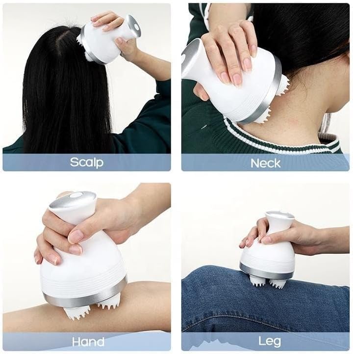 Scalp Massager Handheld Head Massage Tool, 3D Kneading Motion, Relaxing Daily Scalp Care for Stress Relief, Home and Travel Use (Pink) - image 7