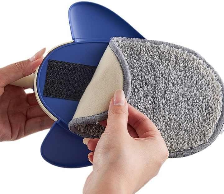 Microfiber Mop For Kids Aircraft Design Flat Mop With Soft Rubber Handle And Dust Cleaning Pad For Holiday Cleaning (Blue) - image 7