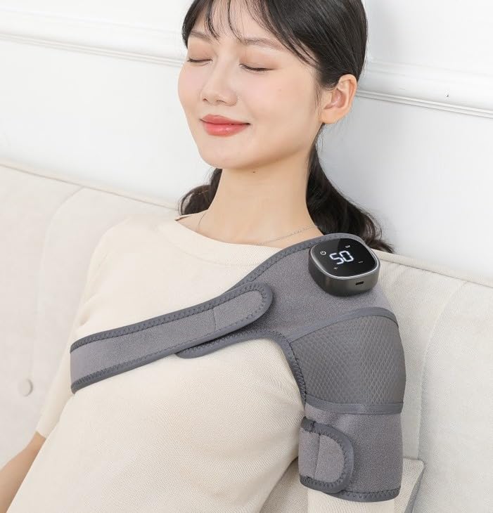 Knee Massager Heated Brace with 3 Vibration Modes and 5 Heat Levels Adjustable Strap Rechargeable Portable for Knee Shoulder Leg Daily Relaxation Home - image 8
