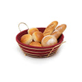 Bread Basket for Table, Metal Wire Holder with Linen Liner, Bread Storage for Loaf Rolls Muffins Cakes - image 1