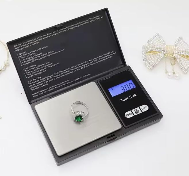 Digital Pocket Scale 500g x 0.1g, Mini Jewelry Gram Scale with LED Display and Stainless Steel Platform for Gold, Silver, Coins and Small Items, Black and Silver - image 6
