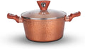 Granite Pan Non Stick Casserole Aluminum Base Whitford Eternal Coating Healthy Low Fat Cooking Easy Clean Durable Kitchen Gadget (Copper, 20cm) - image 1