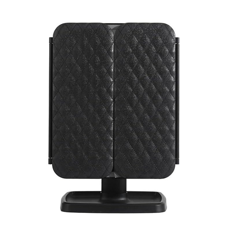 Makeup Mirror with Lights, 3-Sided LED Vanity Mirror with 3 Light Modes, Adjustable Angle and Tabletop Stand for Daily Beauty and Grooming, X-613 (Black) - image 1