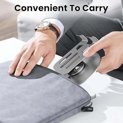 Phone Stand Adjustable 360° Rotating Desk Holder, Foldable Metal Mobile Stand with Secure Grip, Portable Universal Phone Holder for Smartphone and Tablet, ZM-0116 (Purple) - image 7