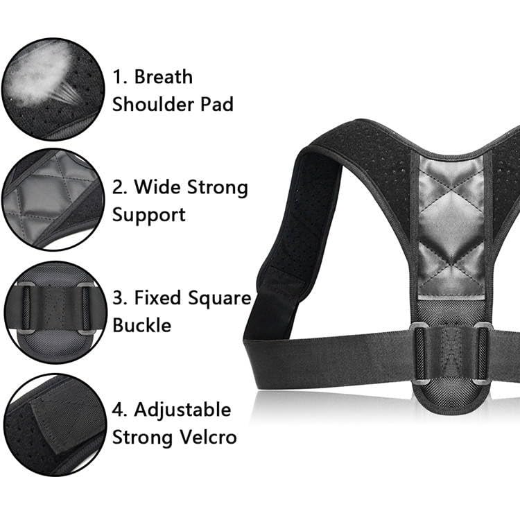 Back Brace Posture Corrector For Men And Women Adjustable Shoulder Support Upper Back And Clavicle Alignment Comfortable Spine Support Breathable Invisible Under Clothes (Large) - image 2