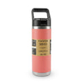 Water Bottle 540ml, Double-Wall Insulated Travel Flask with Straw Lid, Reusable Sports Bottle for Gym, Office, School and Daily Use, F-1550 (Orange) - image 1