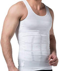 Slim Shirt for Men, Compression Undershirt Body Shaper, Slimming Vest with Tummy Control, Lightweight Breathable Under Shirt for a Trimmed Waistline (S, White) - image 1