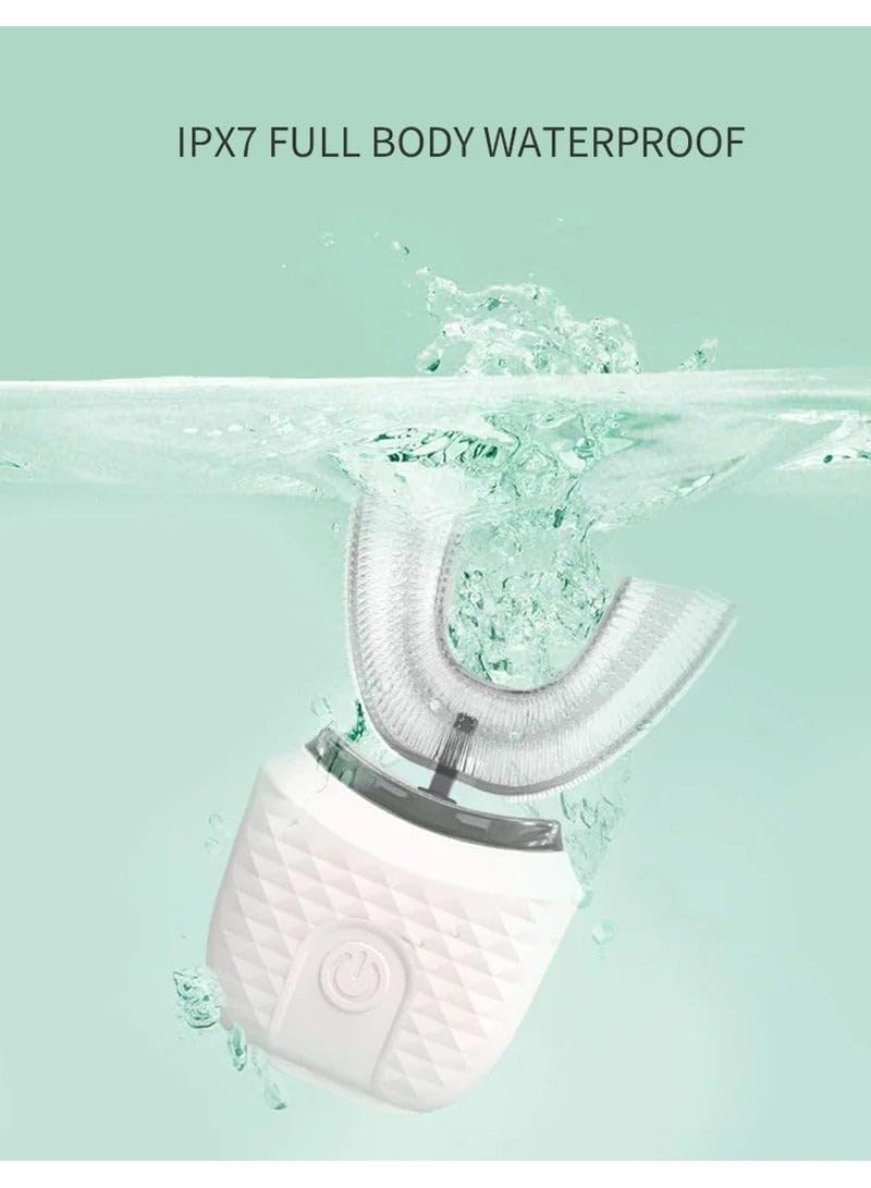 Electric Toothbrush for Adults, U-Shaped Automatic Toothbrush with 4 Cleaning Modes, 360° Mouthpiece, Sonic Motion and IPX7 Waterproof Design, MY-116 (Pink) - image 7
