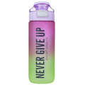 Water Bottle With Straw Lid 1L Bpa Free Leak Proof Reusable Portable Durable For Gym Travel School Home Outdoor Sports Flask With Carry Handle (Pink & Green) - image 1