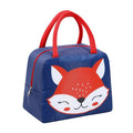 Lunch Box Bag for Kids, Compact Foldable Insulated Lunch Bag with Leak-Resistant Lining, Thermal Cooler Tote for School, Picnic, Beach and Travel, (Blue & Red) - image 1
