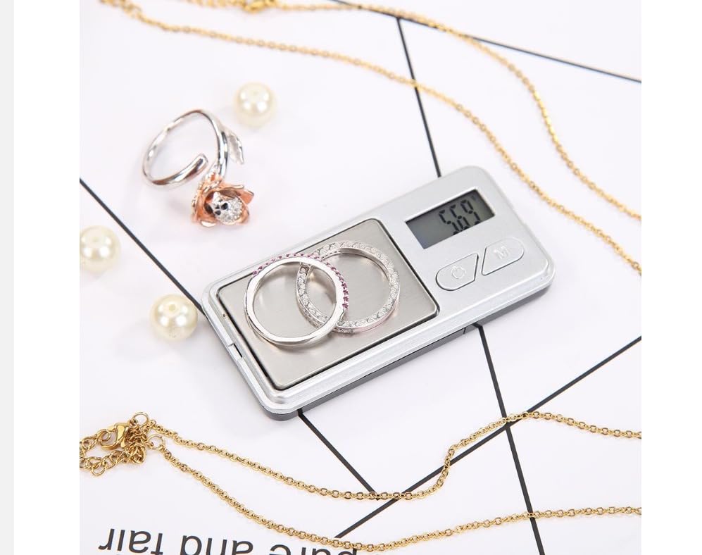 Digital Pocket Scale 200g x 0.01g, Mini Jewelry Gram Scale with LED Display, Portable Precision Balance for Gold, Silver, Diamonds, Coins and Laboratory Use, Black and Silver - image 3