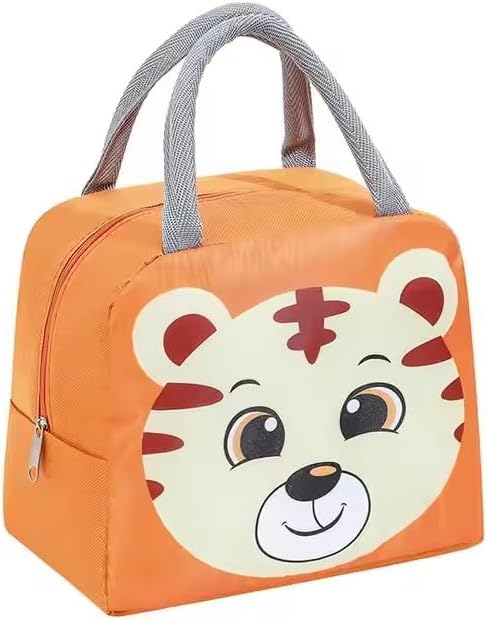Insulated Lunch Bag Foldable Thermal Cooler Tote, Leak-Proof Water-Resistant for School Work Travel Picnic Beach, Orange - image 1