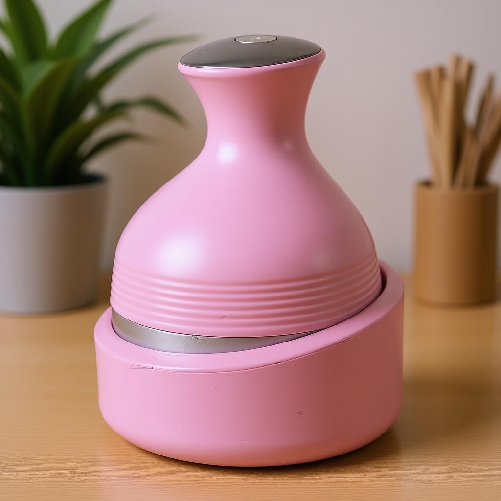 Scalp Massager Handheld Head Massage Tool, 3D Kneading Motion, Relaxing Daily Scalp Care for Stress Relief, Home and Travel Use (Pink) - image 8