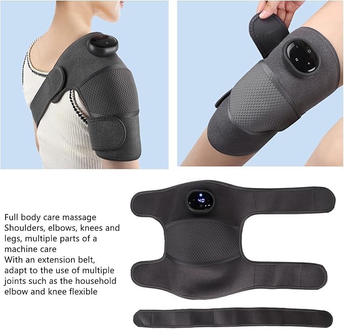 Knee Massager Heated Brace with 3 Vibration Modes and 5 Heat Levels Adjustable Strap Rechargeable Portable for Knee Shoulder Leg Daily Relaxation Home - image 2