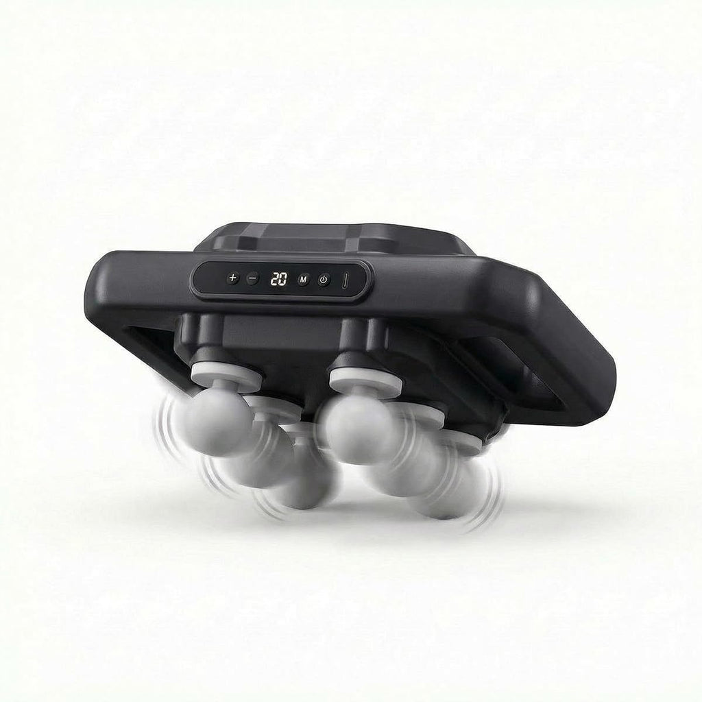 Massage Gun Body Massager with 6 Interchangeable Heads, Low-Noise Handheld Vibration Device for Back, Neck, Shoulders, Arms and Legs, Black, JBY-328 (Black) - image 1