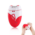 Epilator for Women, 7W Rechargeable Hair Removal Machine with LED Light, 2 Speed Settings, Cordless Electric Device for Face, Underarms, Arms, Legs and Bikini Area, Red and White - image 1