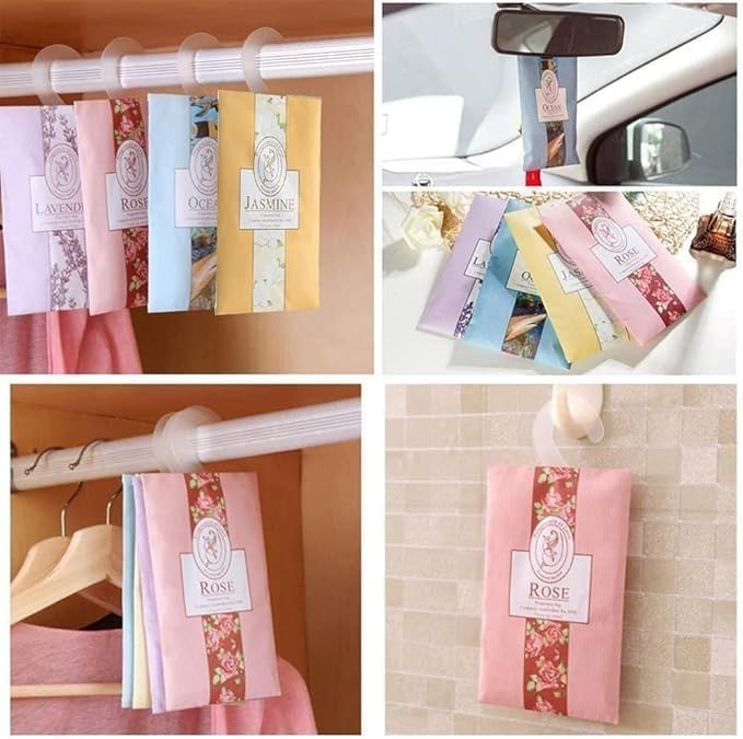 Air Freshener Hanger, Mini Closet Freshener and Hanging Deodorizer for Wardrobes, Drawers, Bathrooms, Cars and Rooms, Easy-Hang Design (Tokyo Citrus) - image 5