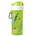 Water Bottle 650 ml, BPA-Free Leakproof Plastic Sports Bottle with Secure Lid, Reusable Motivational Drinking Bottle for Gym, School, Office, Travel and Outdoor Activities, Green - image 1