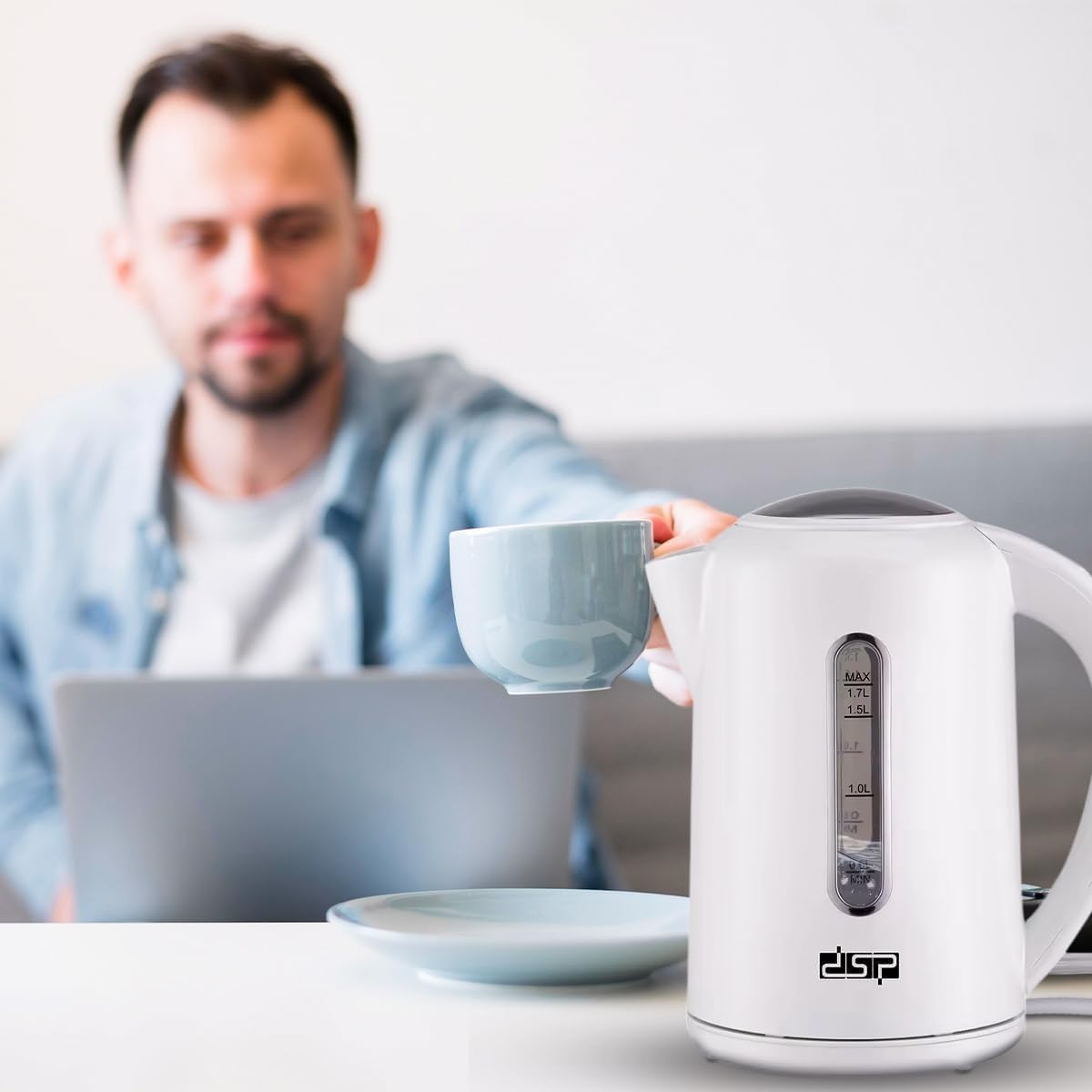 Electric Kettle 1.7 L, Stainless Steel Fast-Boil Water Boiler with Auto Shut-Off, Boil-Dry Protection and LED Indicator for Home, Kitchen and Office, KK1112 - image 7