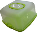 Cake Carrier Box with Lid and Handle, Reusable Square Cake Storage Container for Cakes Cupcakes and Pastries, Parties Picnics Birthdays and Events (Green) - image 1
