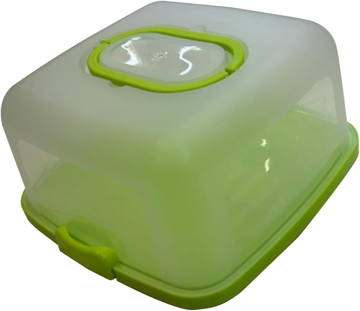 Cake Carrier Box with Lid and Handle, Reusable Square Cake Storage Container for Cakes Cupcakes and Pastries, Parties Picnics Birthdays and Events (Green) - image 1