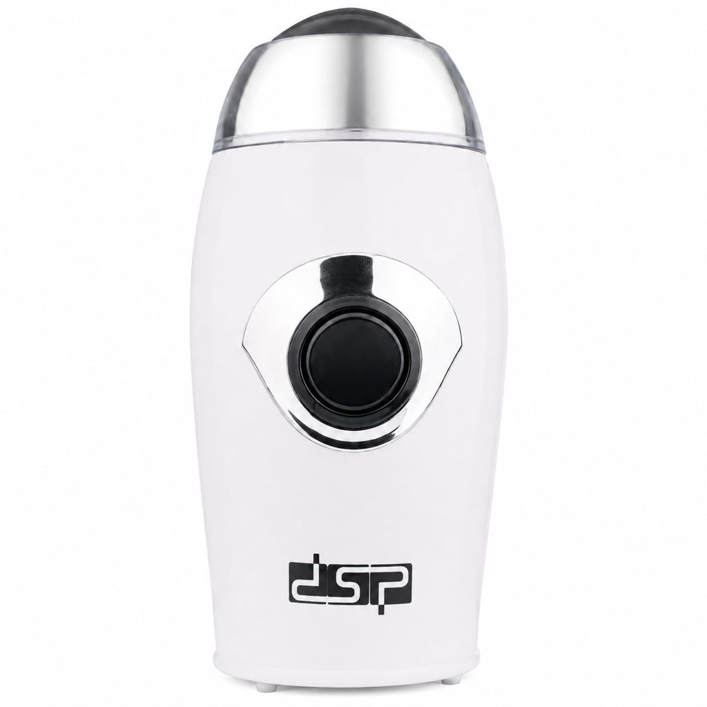 Electric Coffee Grinder 200W, Stainless Steel Bowl and Blades with Pure Copper Motor and Safety Lid Lock for Coffee Beans, Spices, Nuts and Seeds, KA3002 (White) - image 1