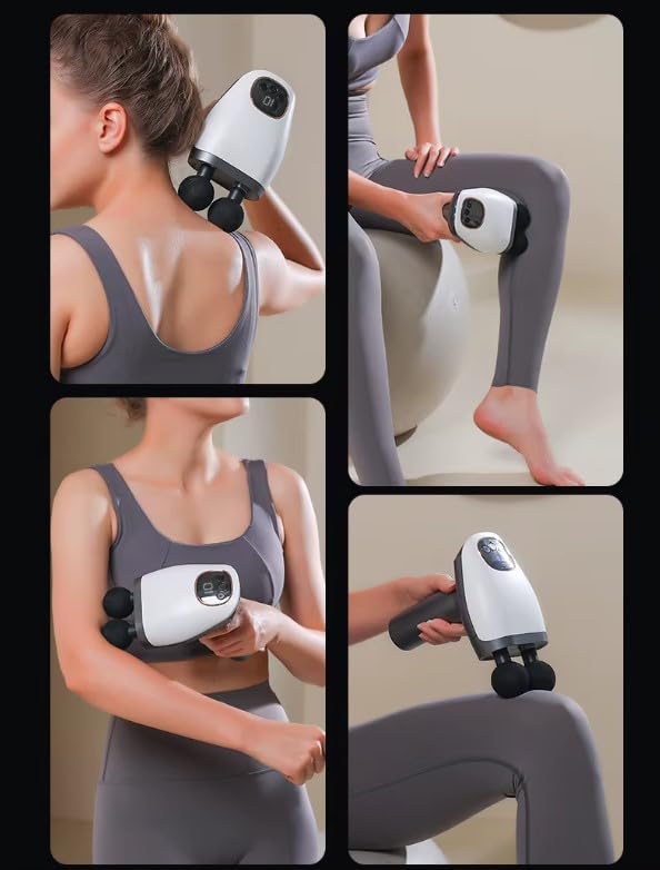 Massage Gun with Dual Heads, 10 Speed Levels and Low-Noise Operation, Handheld Body Massager for Neck, Back, Shoulders, Arms and Legs, SL-921 - image 7