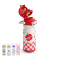 Water Bottle 500ml Stainless Steel Insulated Tumbler with Handle And Straw Lid, Leakproof Travel Mug for Hot And Cold Drinks, Office Gym Car, F-1541 (Red) - image 1