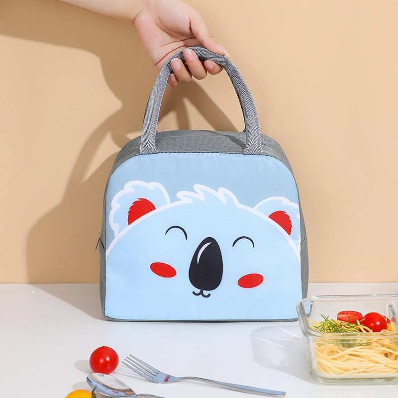 Kids Lunch Bag 1.5L, Waterproof Portable Lunch Box Bag with Car Design, Reusable Food Storage Organizer for School, Travel and Picnic (Grey) - image 5