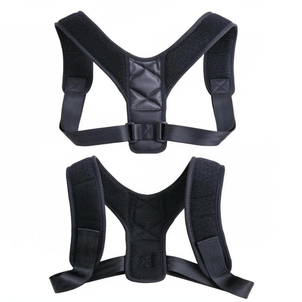 Posture Corrector Back Brace for Women and Men, Adjustable Shoulder Support, Upper Back and Clavicle Alignment, Breathable Spine Support, Invisible Under Clothes, Size: Medium, JQ-2034 - image 1